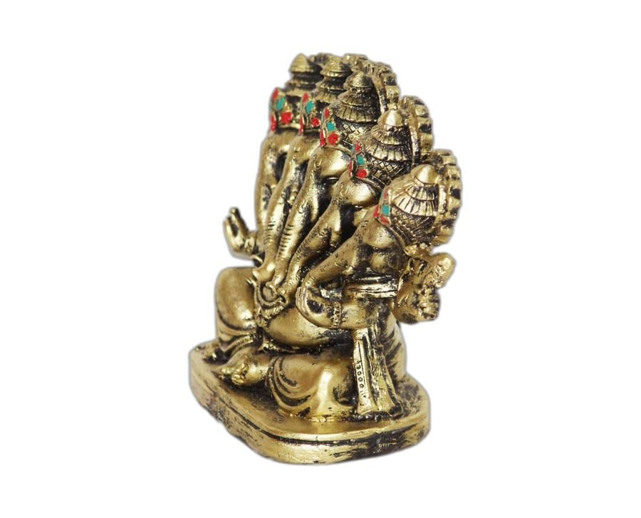 Golden Punchmukhi Ganesh Idol Statue Manufacturer Corporate Gifts, Wedding Gifts photo 4