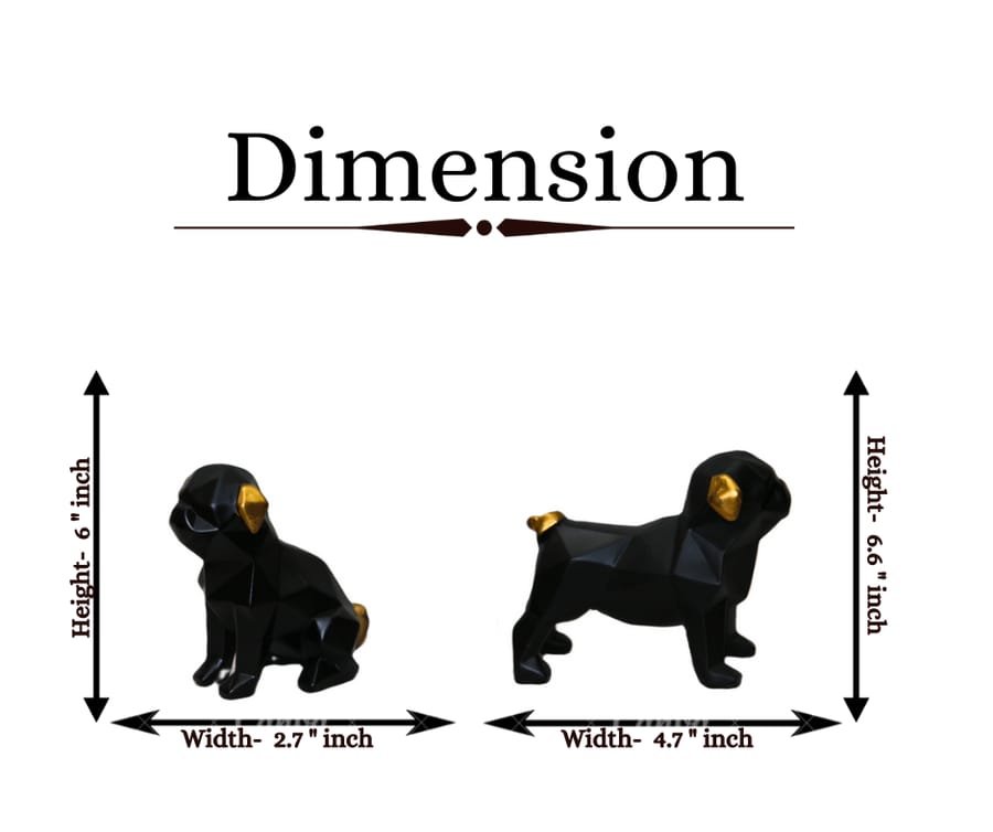 Handicrafts Resin Black Pair Of Dog Showpiece Manufacturer And Wholesaler photo 2