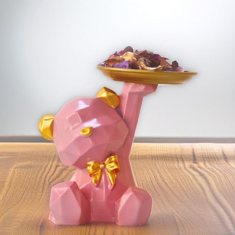 Teddy Statue with Plate Corporate Gifts, Wedding Gifts