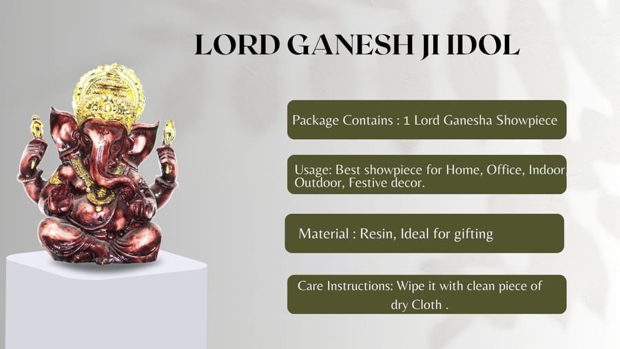 Polyresin Lord Ganesha Statue photo 4