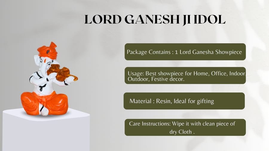 Lord Ganesha Resin Statue Corporate Gifts, Wedding Gifts photo 6