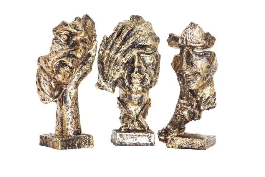 Set of 3 Resin Face Showpiece Corporate Gifts, Wedding Gifts photo 6