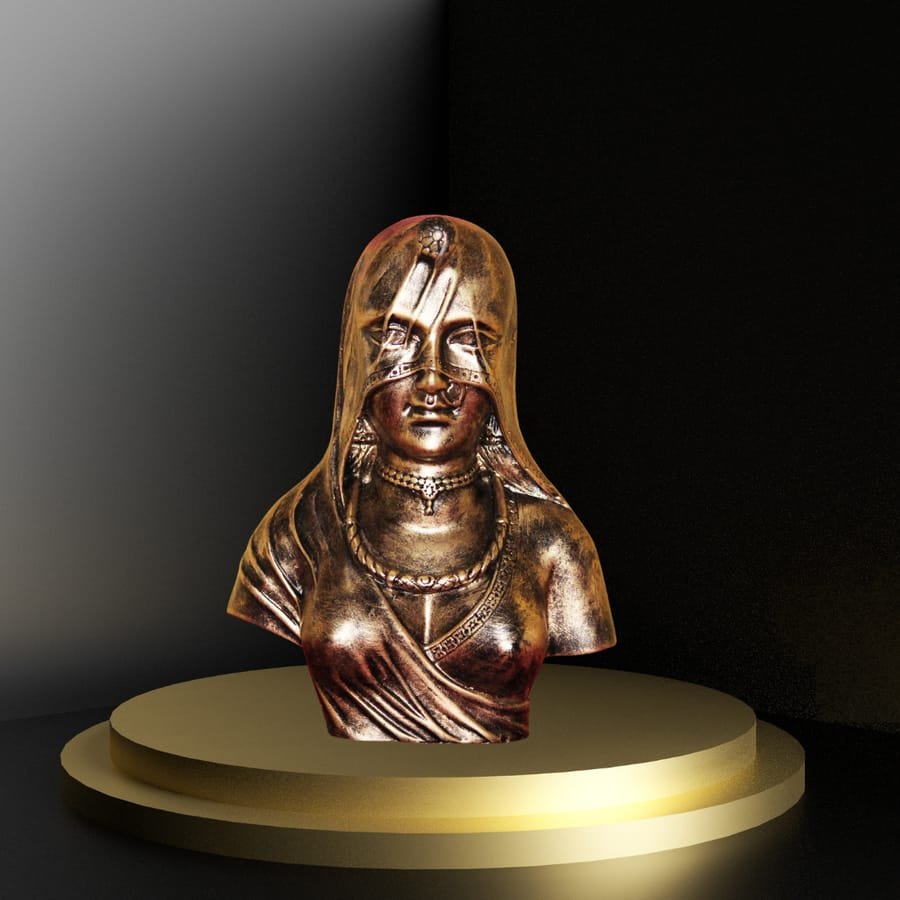 Handicraft Resin Golden Antique Bani Thani Lady Statue for home decor