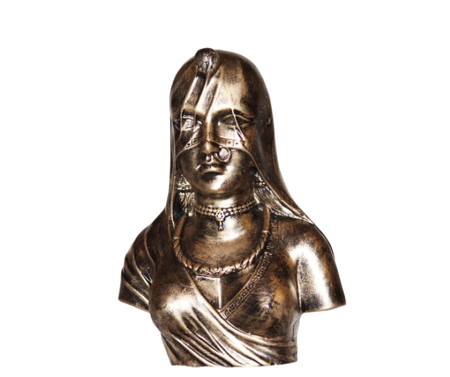 Handicraft Resin Golden Antique Bani Thani Lady Statue for home decor photo 2
