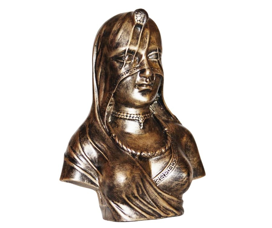 Handicraft Resin Golden Antique Bani Thani Lady Statue for home decor photo 4