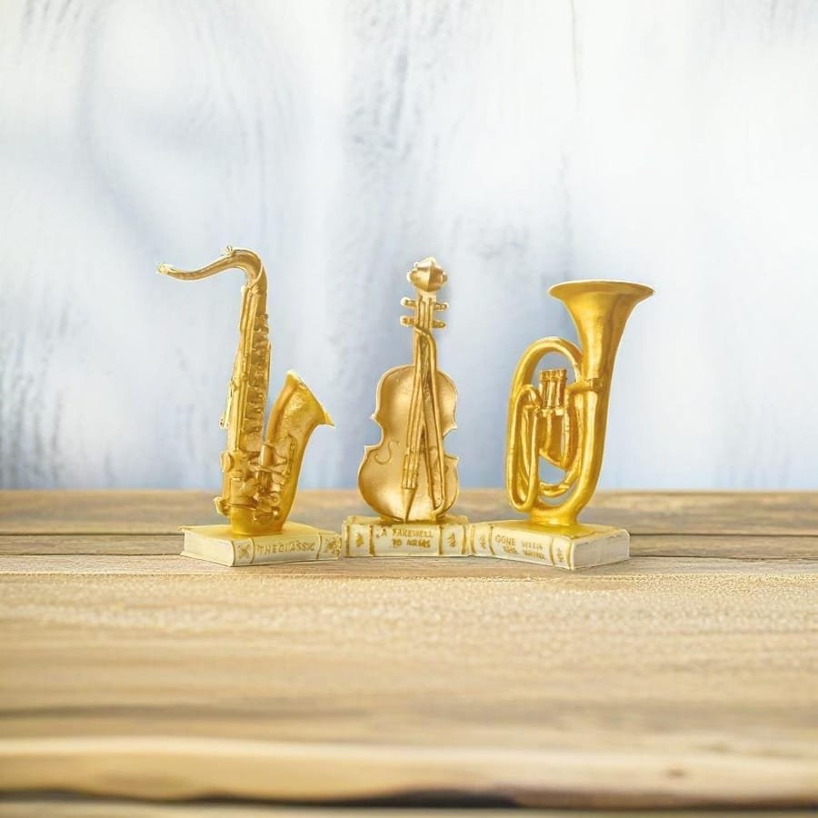 Set Of 3 Musical Instrument Showpiece Corporate Gifts, Wedding Gifts